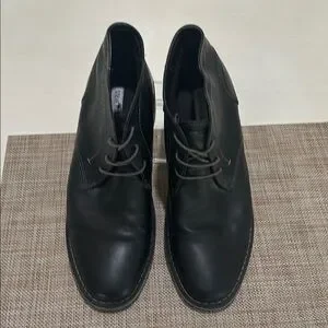 Steve Madden Black Leather Chukka Boots. Men\'s 12. Excellent condition. Sharp! Amazon.com | Steve Madden Boys Harkeen Chukka Boot, Black  main image 4